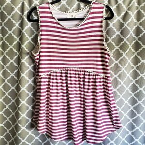 Betsey's Boutique Shop Striped Peplum Top L